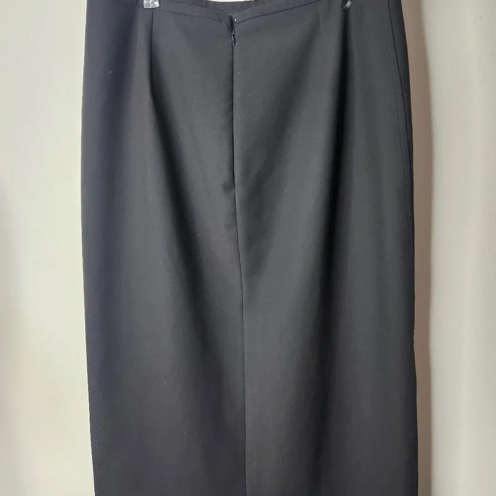 J Crew Pencil Midi Skirt Four Season Stretch Size 14 Black Carreman - Picture 5 of 9